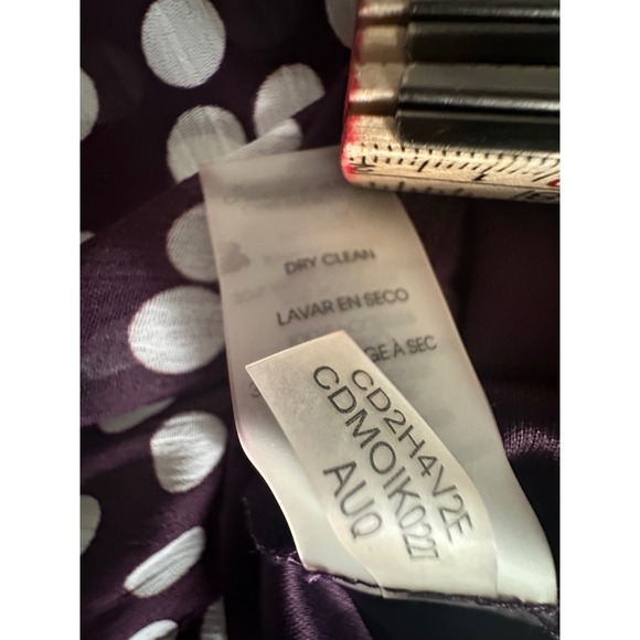 Calvin Klein Women's Burgandy White Polkadot Sleeveless Midi Dress Size 16 NEW - Picture 13 of 13